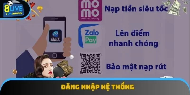 Đăng nhập vào hệ thống nhà cái 8Live để thao tác
